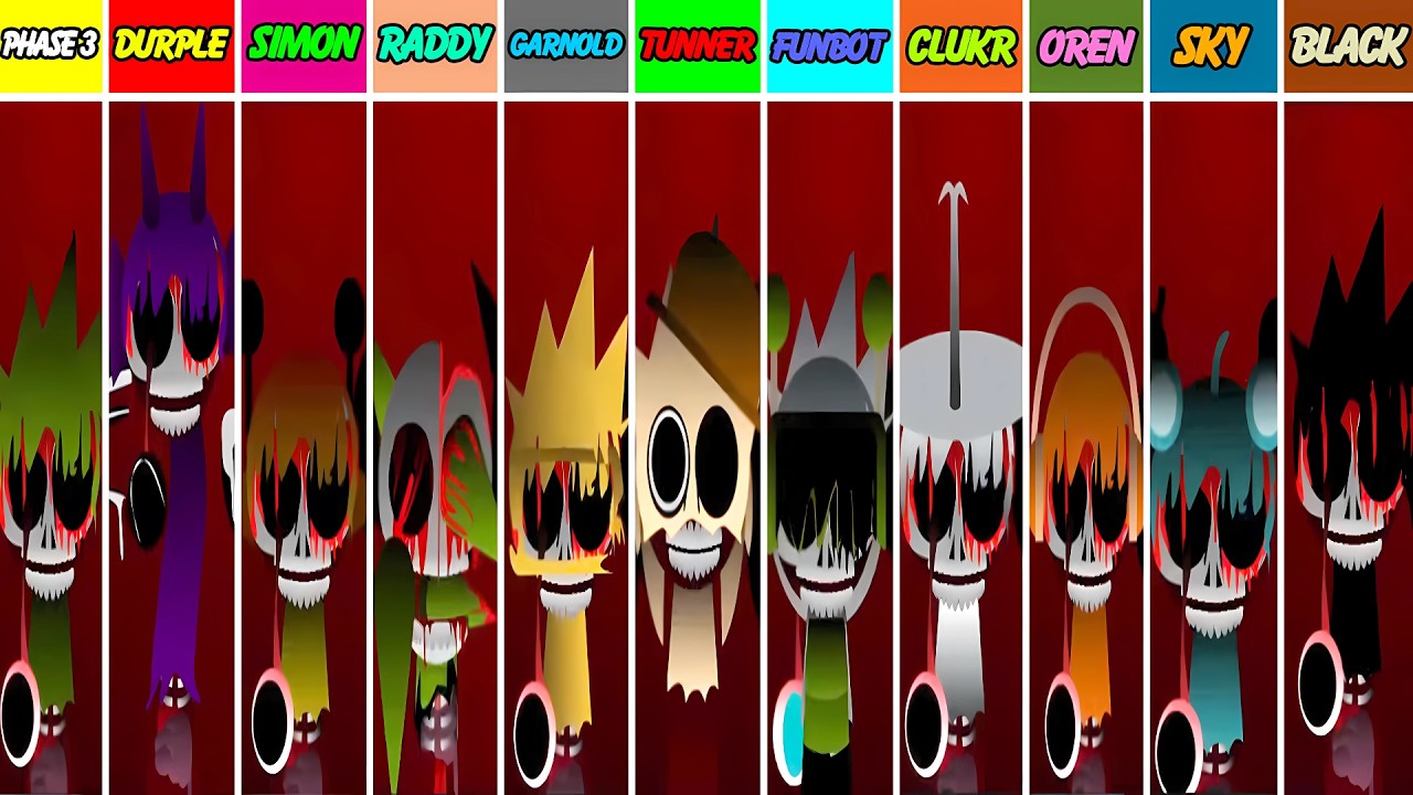 Phase 3 But Everyone Is Durple Vs Simon Vs Raddy Vs Wenda Vs Garnold Vs Tunner Vs Funbot Vs Clukr...