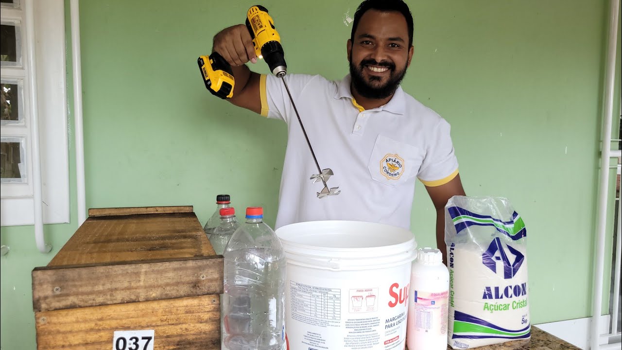 Como fazer ALIMENTAÇÃO energética e proteica para abelhas apis.