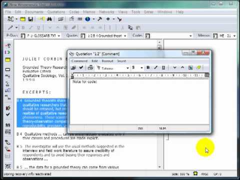 ATLAS.ti Tutorial: Creating Quotations