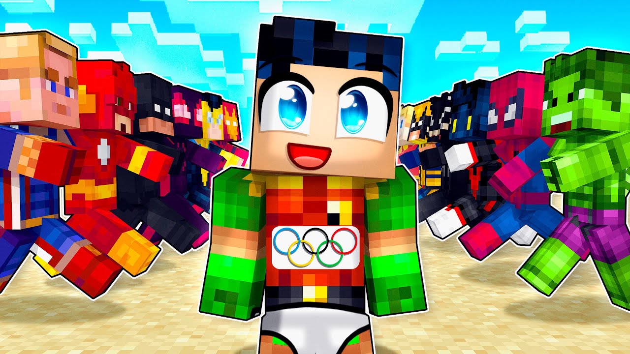 Superheroes Simulate Minecraft MEME Olympics