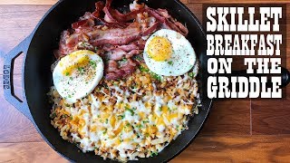 Lean how to make a simple skillet breakfast on the griddle using
bacon, eggs and hashbrowns. we've been having lot of fun this
skille...