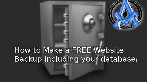 Free Website Backup Including MySQL with PHP