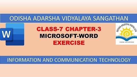 OAVS//Class-7th//Computer(ICT)//Chapters-3//Exercise//Fully Solved//