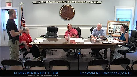 Brookfield NH Selectmen 8:23:16