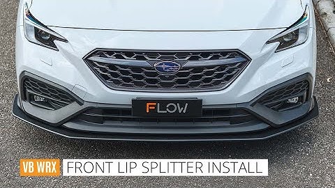 VB WRX Front Lip Splitter Installation Guide