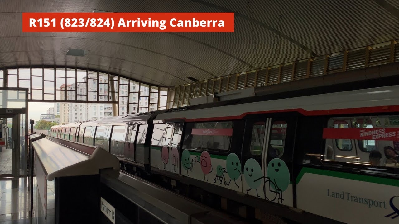 [Exterior Ad!][SMRT] R151 (823/824) arriving Canberra - YouTube