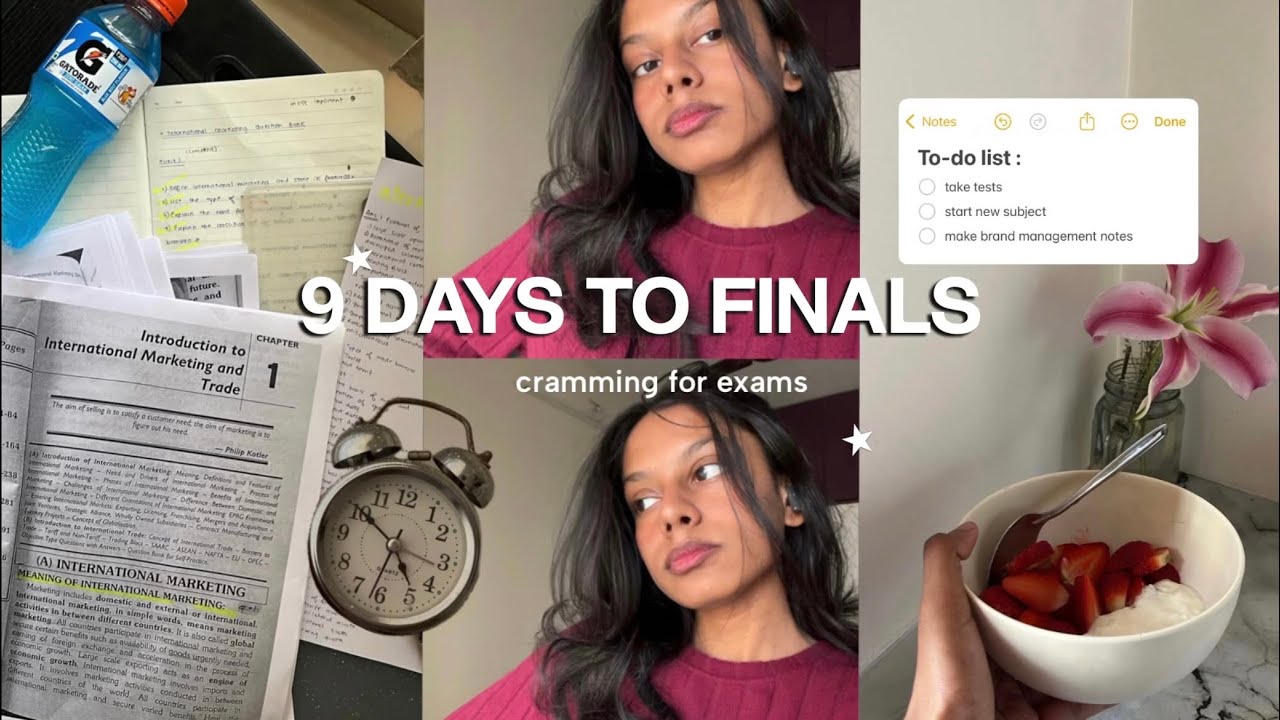Cramming All Day Because Finals Are Terrifying 📝 | studying + daily exam routine