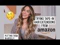 HAIR EXTENSIONS I ORDERED ON AMAZON! // Putting them in myself!