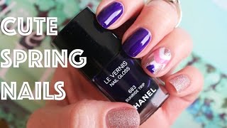 Cute nail design for Spring 2016 // Нежный весенний маникюр