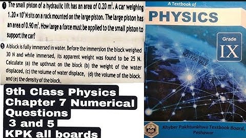 9th Class Physics | Chapter 7 Numerical Questions 3 and 5 | QAS Edu | KPK all boards | Pashto