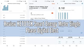 Review KETOTEK Smart Energy Meter Single Phase Digital Electric Meter DIN Rail Bidirectional Measuri