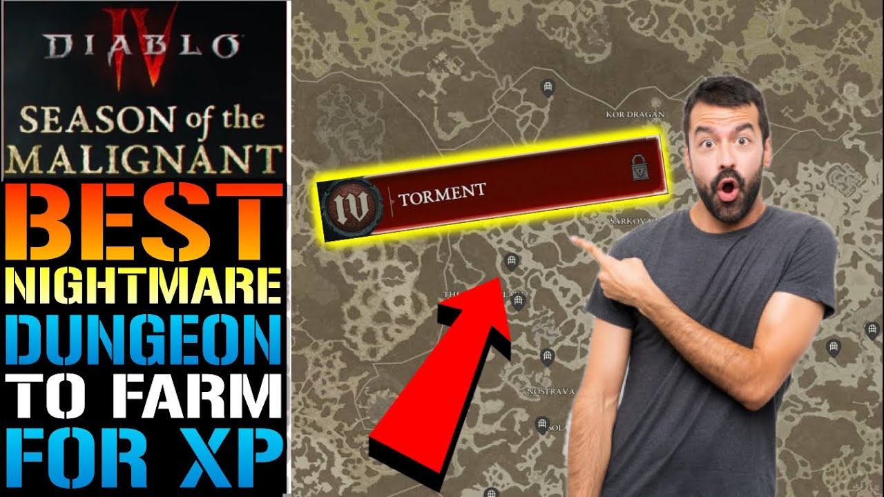 Diablo 4 BEST Nightmare Dungeon To FARM XP! In Season 1, Super FAST