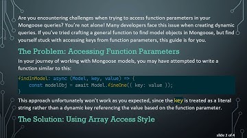 Mastering Mongoose Queries: How to Use Function Parameters Effectively