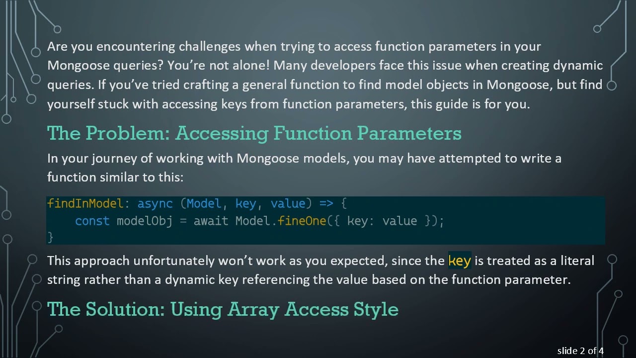 Mastering Mongoose Queries: How to Use Function Parameters Effectively