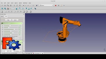 Robot Work Bench:  FreeCAD Kuka Robot Simulation