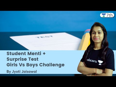 Student Menti + Surprise Test | Girls Vs Boys Challenge | Maths | Unacademy 7th | Jyoti Jaisawal