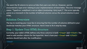 How to Display the First Column as a Hyperlink in DataTables