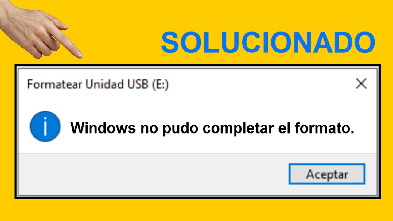 Windows NO Pudo Completar el Formato│Mi Memoria USB NO Se DEJA