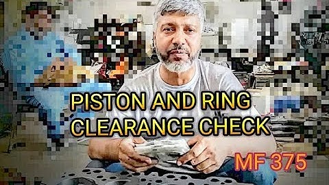 PISTON AND RING CLEARANCE CHECK MF 375 with subtitles -NBAE