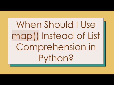 When Should I Use map() Instead of List Comprehension in Python?