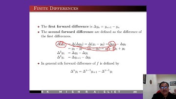 FINITE DIFFERENCES: Prof.(Dr.)Ravi Kant Mishra