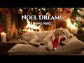 🔴 12 Hours Silent Noel Dreams: Candlelight Fireplace & Puppy Music for Night Relaxation HD