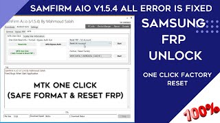 SamFirm A.i.O v1.6.4 New Update | MTK Auth Bypass | Samsung Frp Unlock Apple | One Click FRP unlock