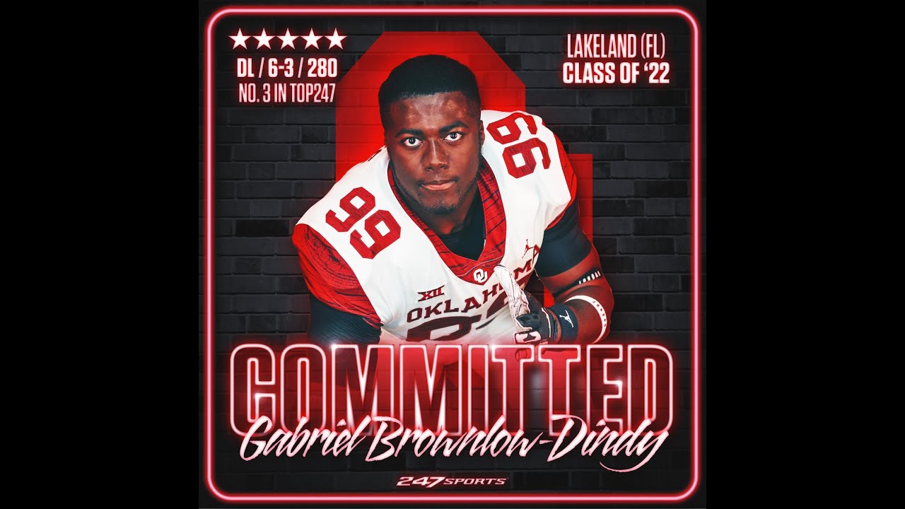 22 5 Star Dt Gabriel Brownlow Dindy Commits To Oklahoma Youtube