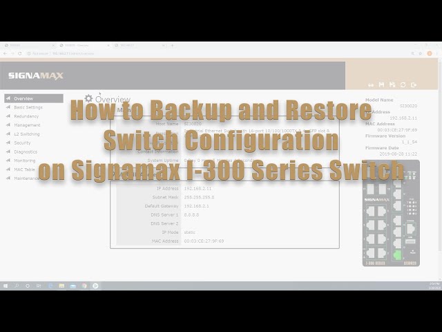 How to Backup and Restore Switch Configuration on I-300 Series Switch