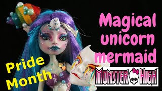 repainting a magical unicorn mermaid pride month doll screenshot 4