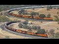 Two BNSF Freights on the Tehachapi Loop   12/09/15