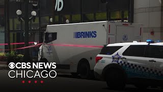 Brinks Armored Truck Security Guard Shoots Robber In The Loop