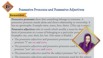 Gohar English 5|Unit 8|Lec 4|Simile|Possessive Pronouns|Possessive Adjectives