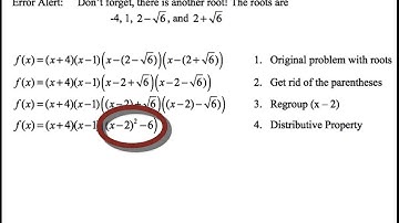 5-7 Writing A Polynomial Given The Zeros