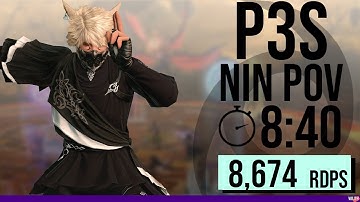 FFXIV P3S Phoinix Clear @ 8:40 | Nin PoV 8,674.7 rDPS