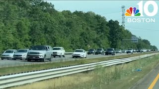 Heavy traffic on Mass. roads after holiday weekend