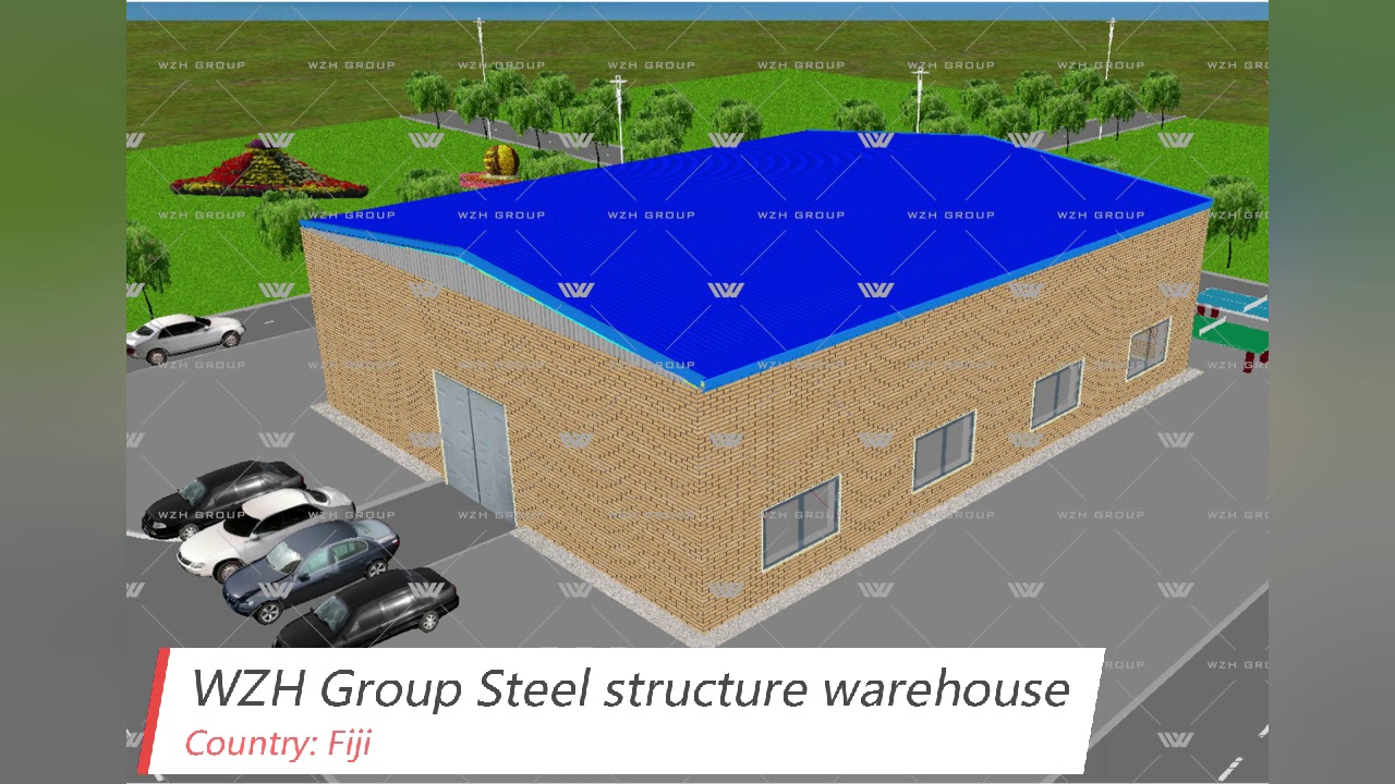 Wzh Galvanized Steel Structure Warehouse Youtube
