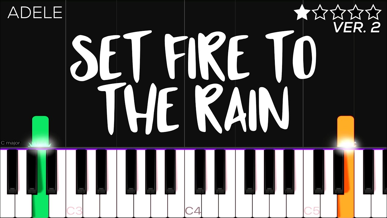 Adele   Set Fire To The Rain  EASY Piano Tutorial