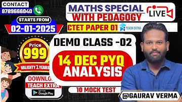 CTET JULY 2025 | BASIC MATH DEMO CLASS 02 | #ctetmaths #ctet #maths #gaurav_verma