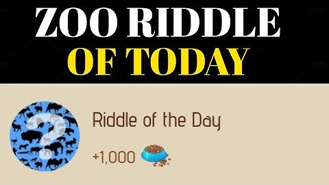 Riddle Of The Day Zoo 7 January | Zoo Riddle Of The Day | Riddle Of The Day Zoo Airdrop