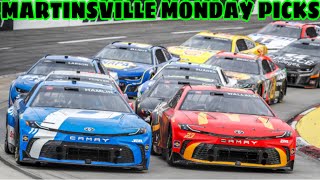 Monday Picks for Martinsville (March 23, 2026)