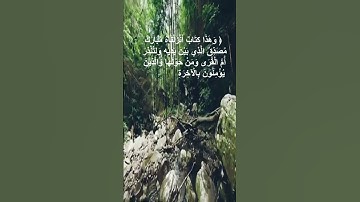 تلاوة مؤثرة من سورة الأنعام  الآية 92 #المصحف