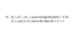 SAT Math Prep 16 Math Practice Test Q20