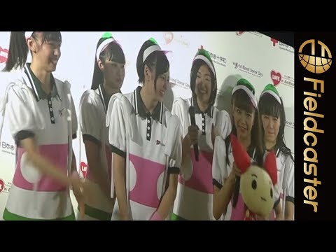 エビ中からBiSHへ献血ちゃんを手渡し！【ラブインアクション】