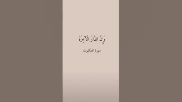 سورة العنكبوت + 🫶🏻✨.