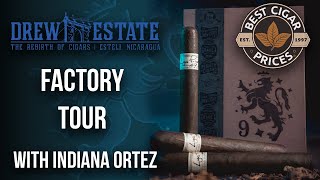 Indiana Ortez tours Drew Estates Factory