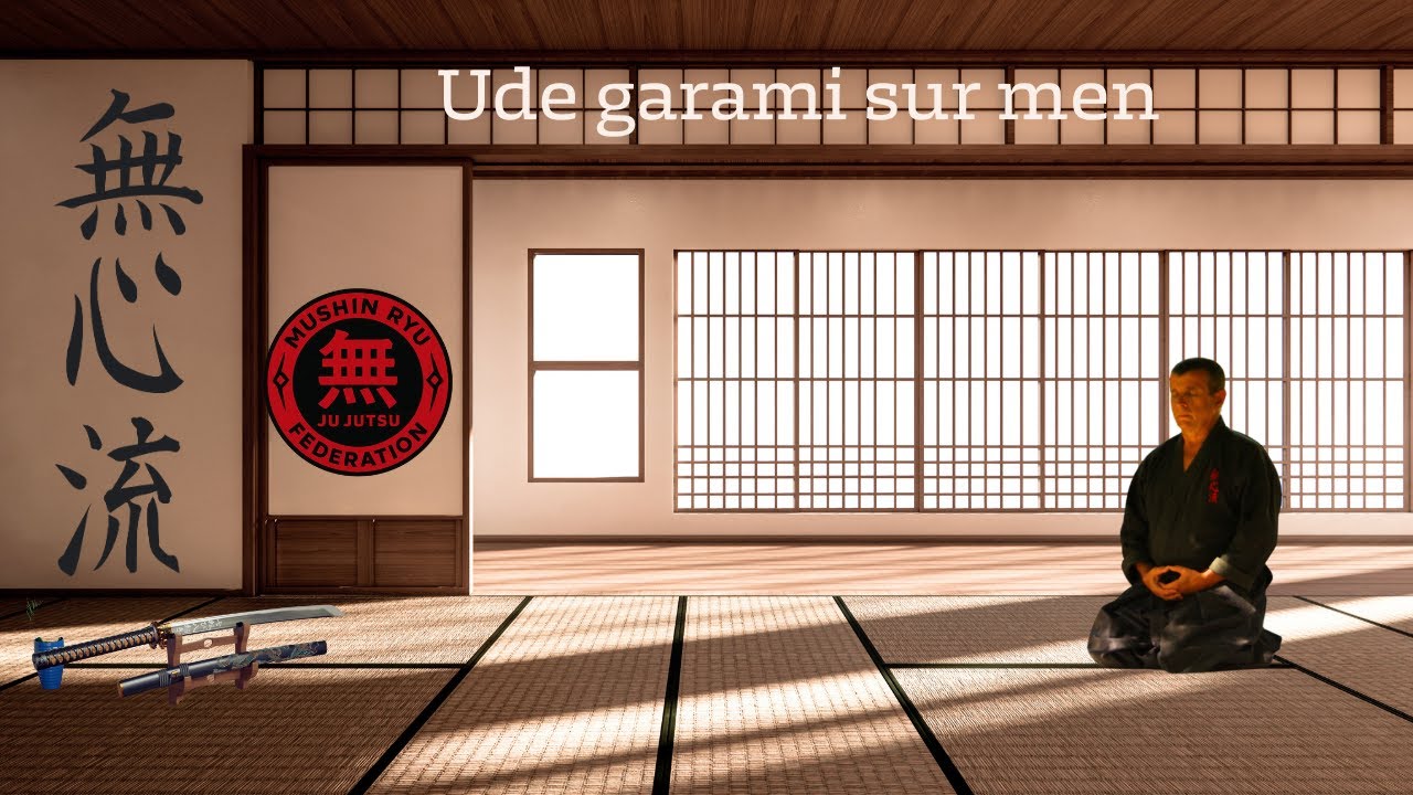 Ju jitsu Mushin ryu ,défense sur men ,  Ude garami  luxation de l'épaule
