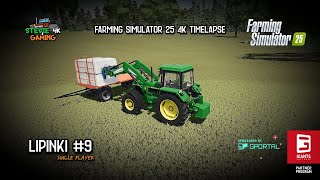 Lipinki/#9/Stealing Bales From Wrapping Contracts/Bale Wrapping/Forestry/Weeding/FS25 4K Timelapse