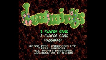 Title Screen (SNES Version) - Lemmings