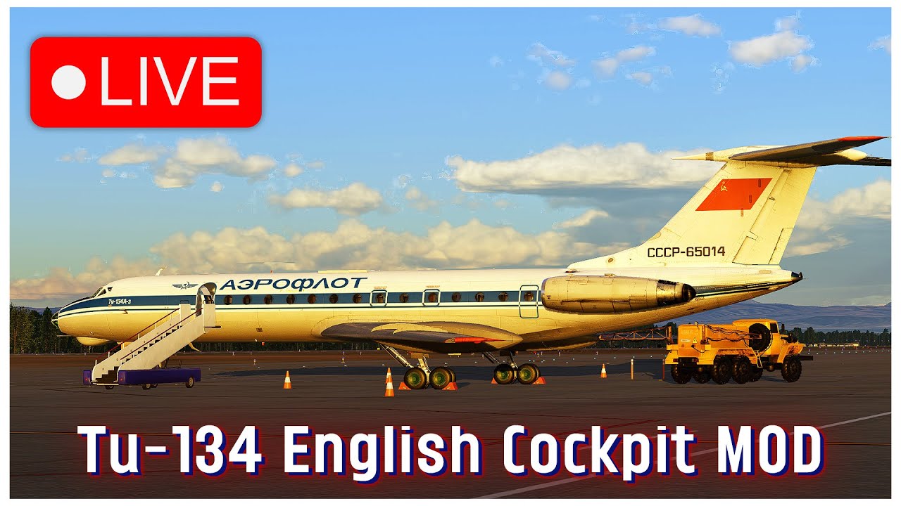 Freeware Tu-134 English Cockpit MOD | Soviet Scenic Route | X-Plane 12